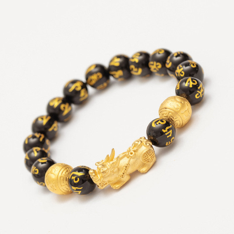 10–12mm Obsidian Pixiu Bracelet