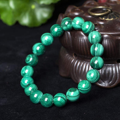 Malachite Bead Bracelet