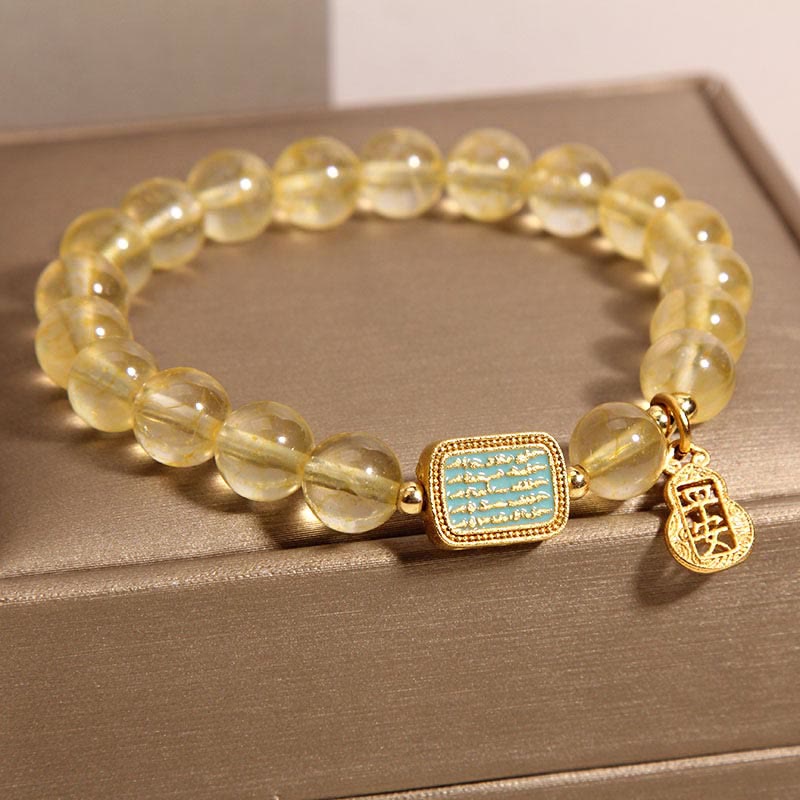 Citrine Five Scriptures Bracelet