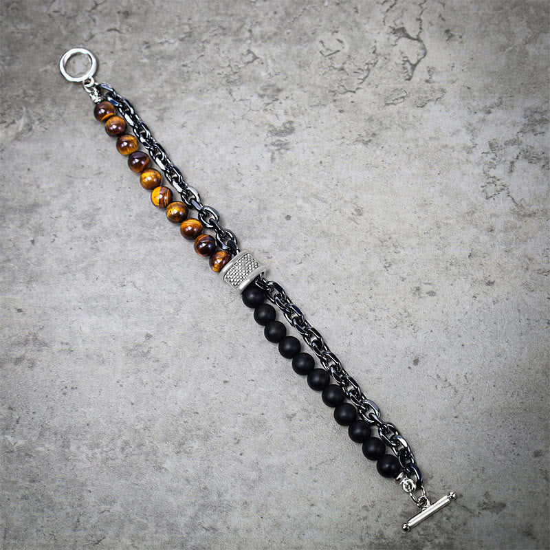 Tiger's Eye Lazurite Lapis Lazuli Bracelet