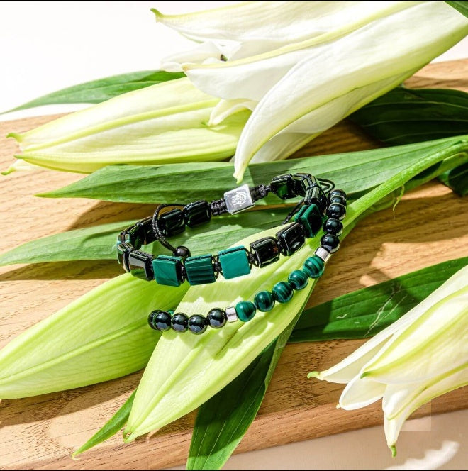 Malachite Bracelet Set