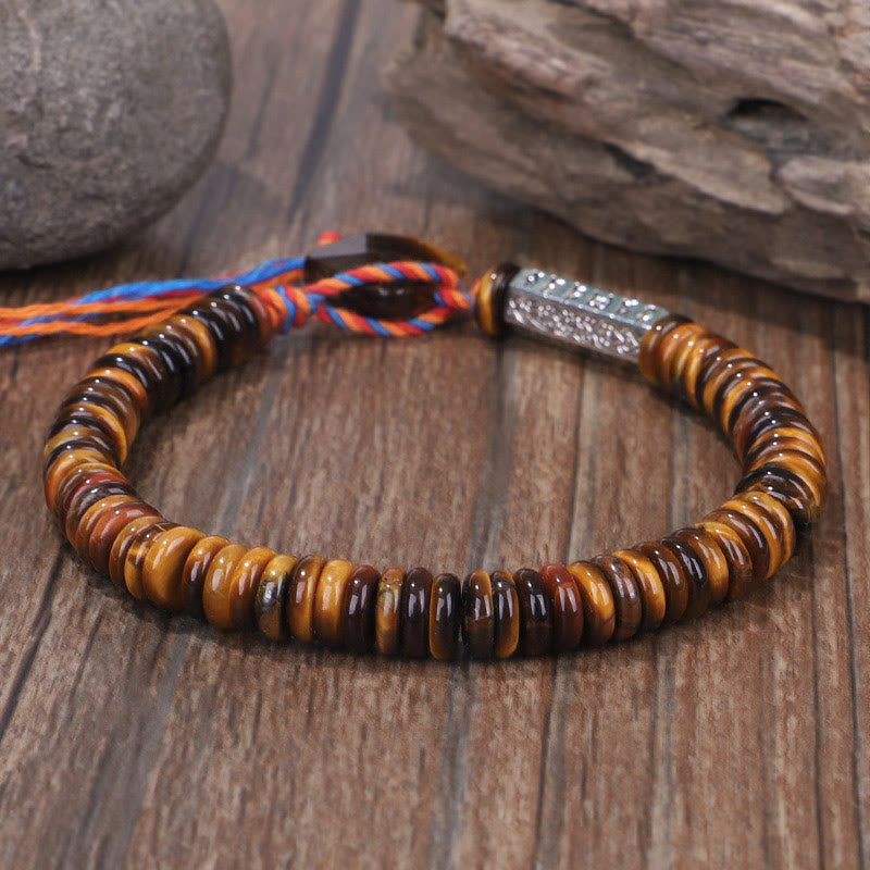 Tibetan Tiger's Eye Mantra Bracelet