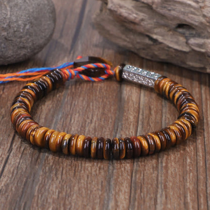 Tibetan Tiger's Eye Mantra Bracelet