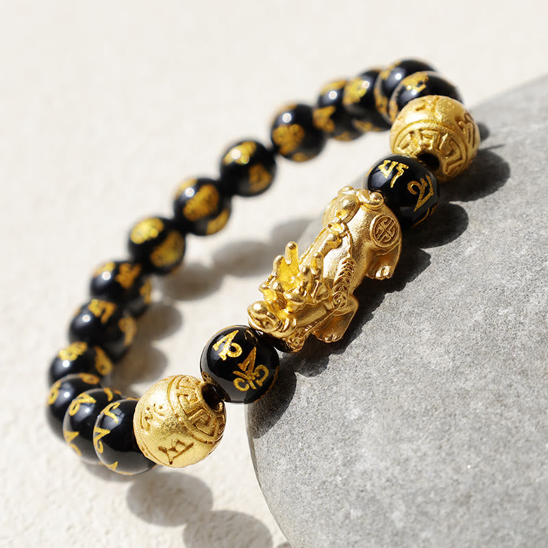 10–14mm Obsidian Pixiu Bracelet