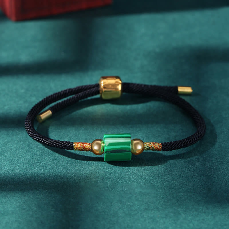 Aventurine Malachite Braided Rope Bracelet