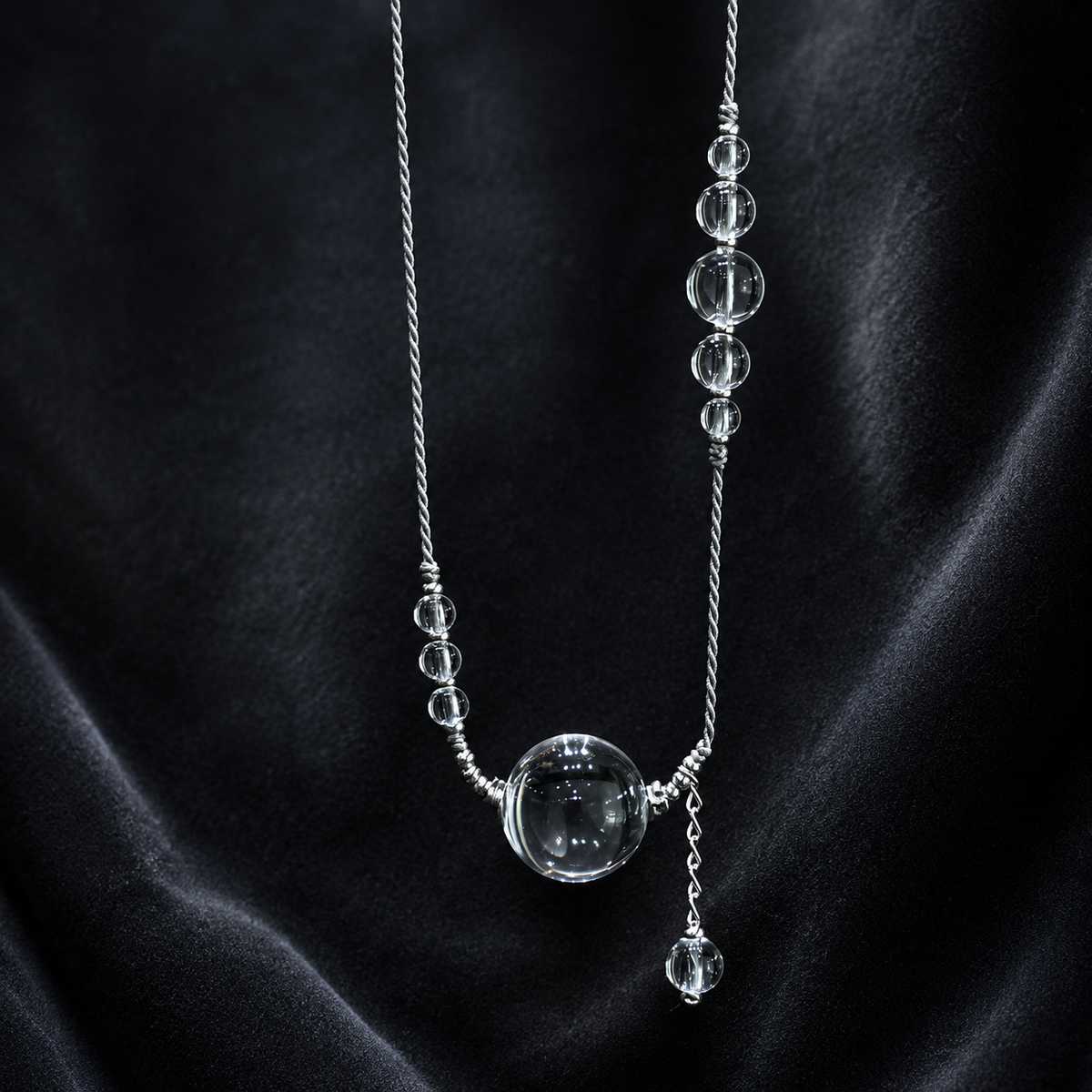 Still Orbit Crystal Necklace