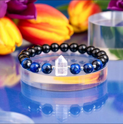 Obsidian Tiger's Eye Quartz Bracelet