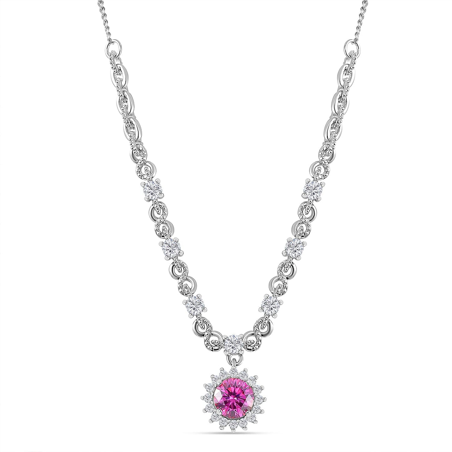 Pink Lotus Moissanite Necklace – Blooming Radiance & Refined Elegance by Worn Within