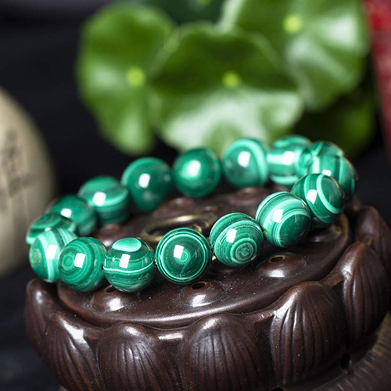 Malachite Bead Bracelet