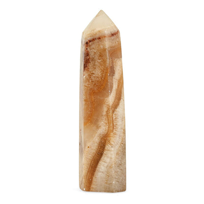 Calcite Brown Prism Tower – Grounded Energy and Focused Intention by Worn Within