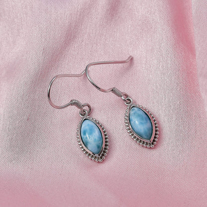 AAA Larimar Marquise Drop Earrings in Silver by Worn Within