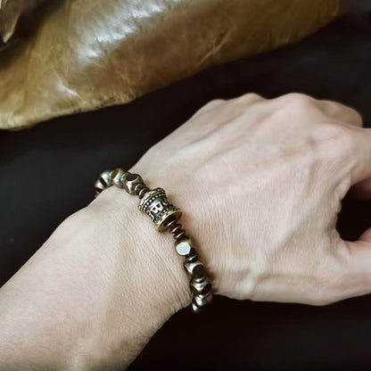 Brass Amulet Bead Bracelet