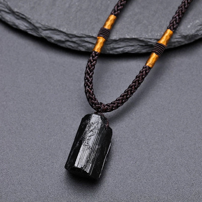 Black Tourmaline Rope Necklace by Worn Within