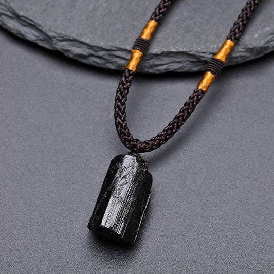 Black Tourmaline Rope Necklace by Worn Within