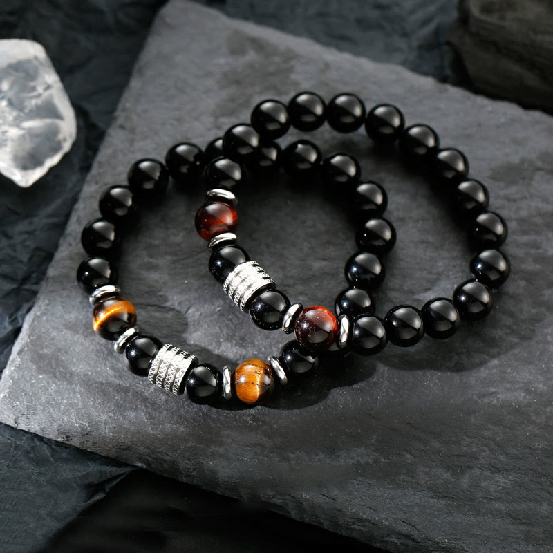 Black Obsidian Tiger's Eye Bracelet