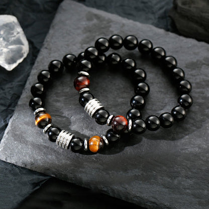 Black Obsidian Tiger's Eye Bracelet
