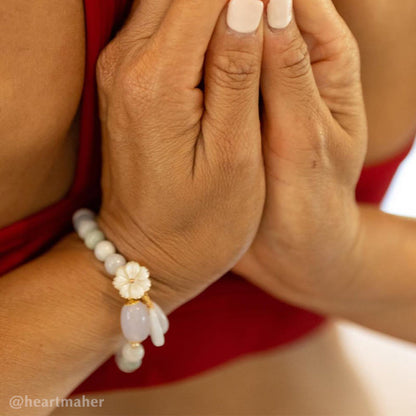 White Jade Bead Bracelet