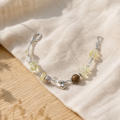 Sunlit Grove Citrine & 925 Sterling Silver Bracelet