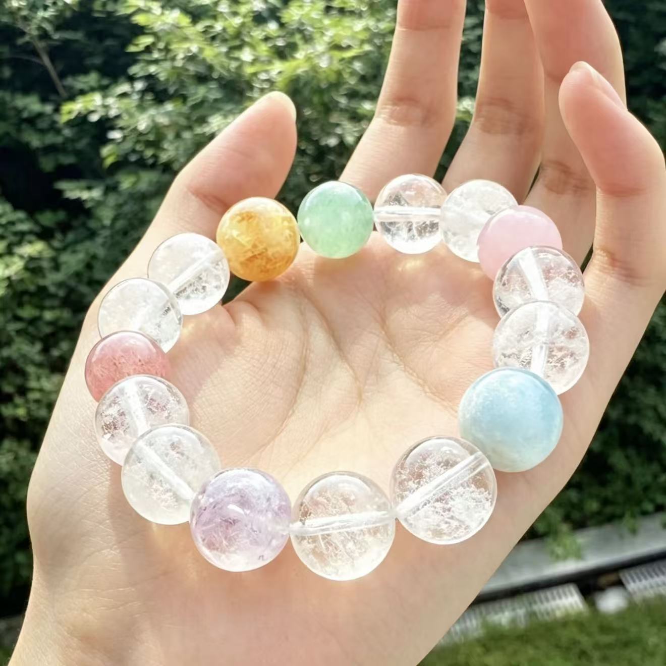 Pastel Harmony Crystal Bracelet