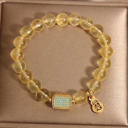 Citrine Five Scriptures Bracelet