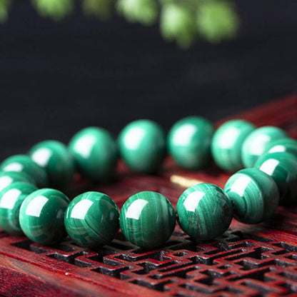 Malachite Bead Bracelet