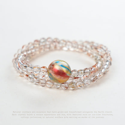 Inner Orbit Crystal Wrap Bracelet