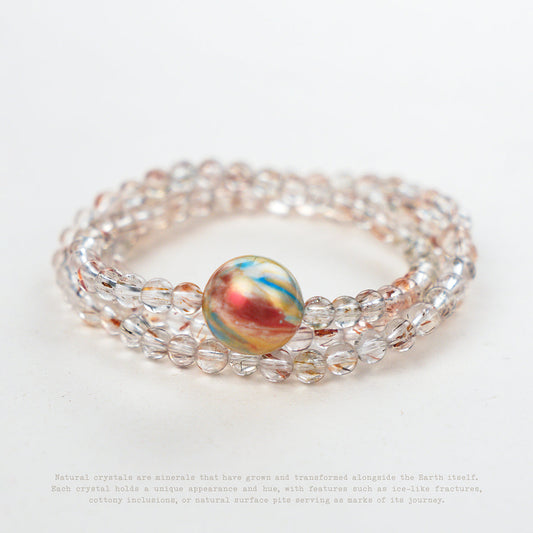 Inner Orbit Crystal Wrap Bracelet