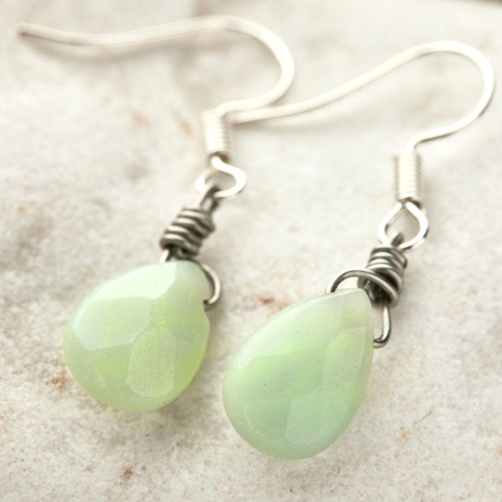 Amazonite Teardrop Earrings by Worn Within