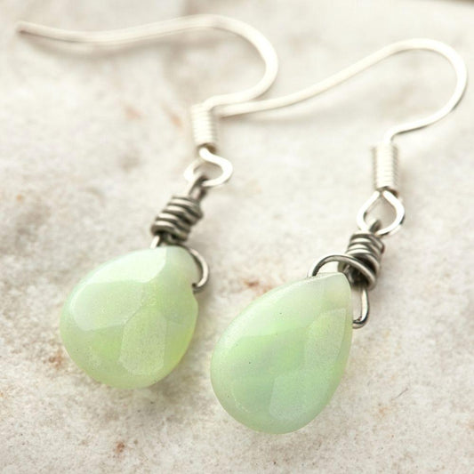 Amazonite Teardrop Earrings by Worn Within