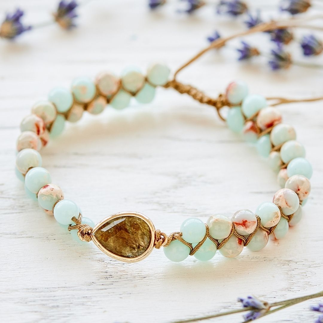Amethyst Raindrop Bracelet by Worn Within