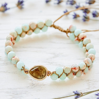 Amethyst Raindrop Bracelet by Worn Within