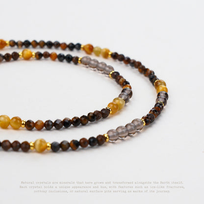 Golden Current Crystal Wrap Bracelet