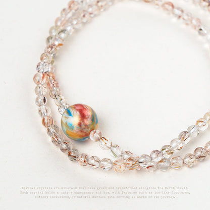 Inner Orbit Crystal Wrap Bracelet