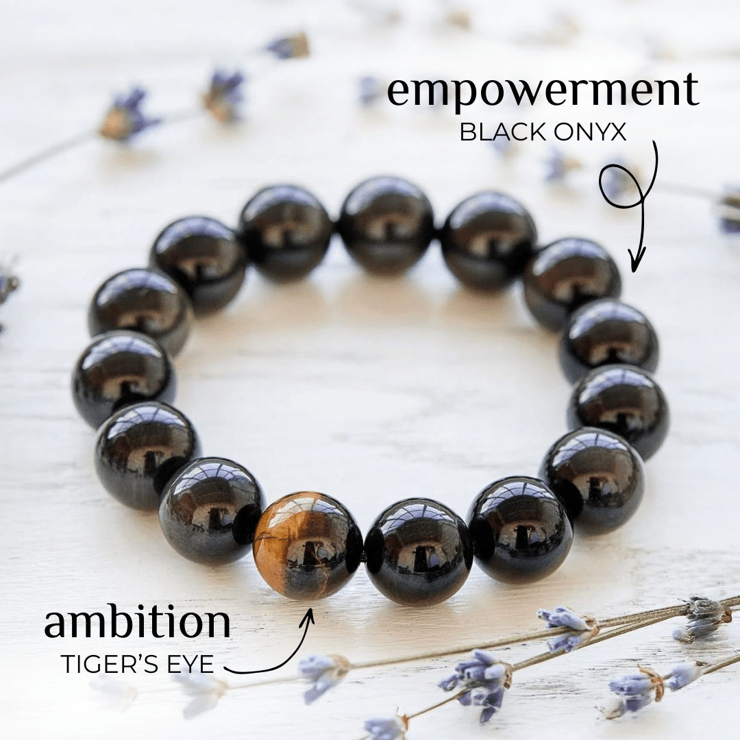 Black Onyx And Tiger's Eye Bracelet by Worn Within