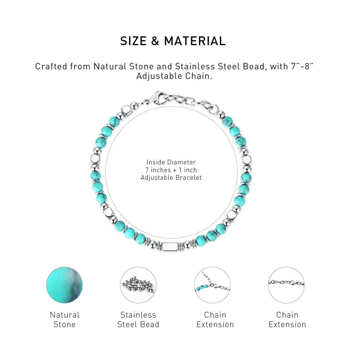Greenish Turquoise Energy Bracelets