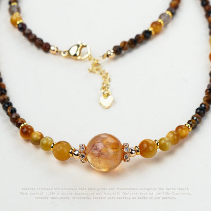 Golden Current Crystal Wrap Bracelet