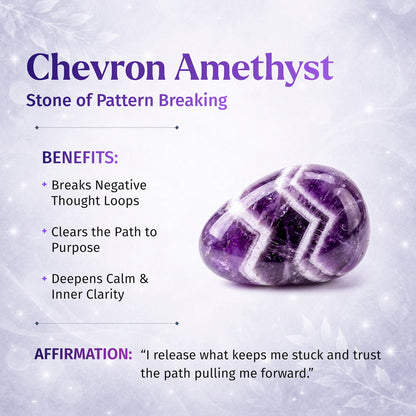 Chevron Amethyst Crystal Point