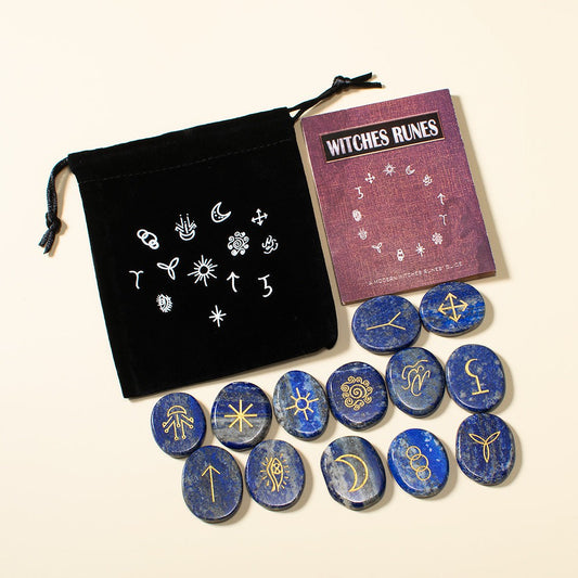 Lapis Lazuli Witch Runes with Guidebook by Worn Within