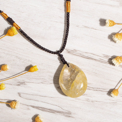 Sun-kissed Citrine Crystal Necklace by Worn Within