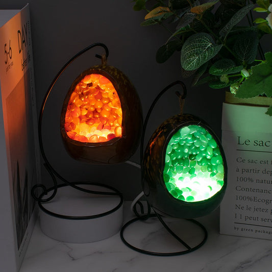 Natural Crystal Dragon Egg Lamp by Worn Within