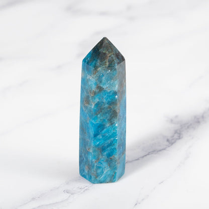 Blue Apatite Crystal Point by Worn Within