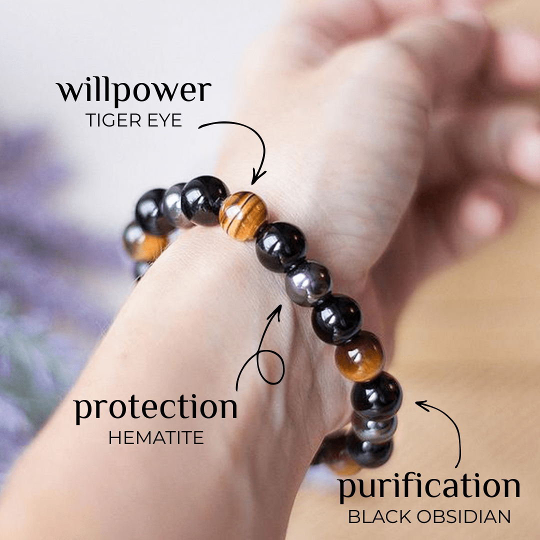 Triple Stone Protection Bracelet by Worn Within