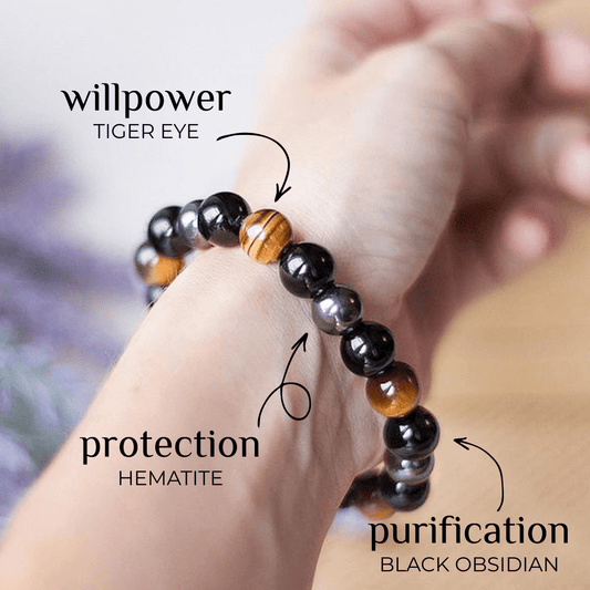Triple Stone Protection Bracelet by Worn Within