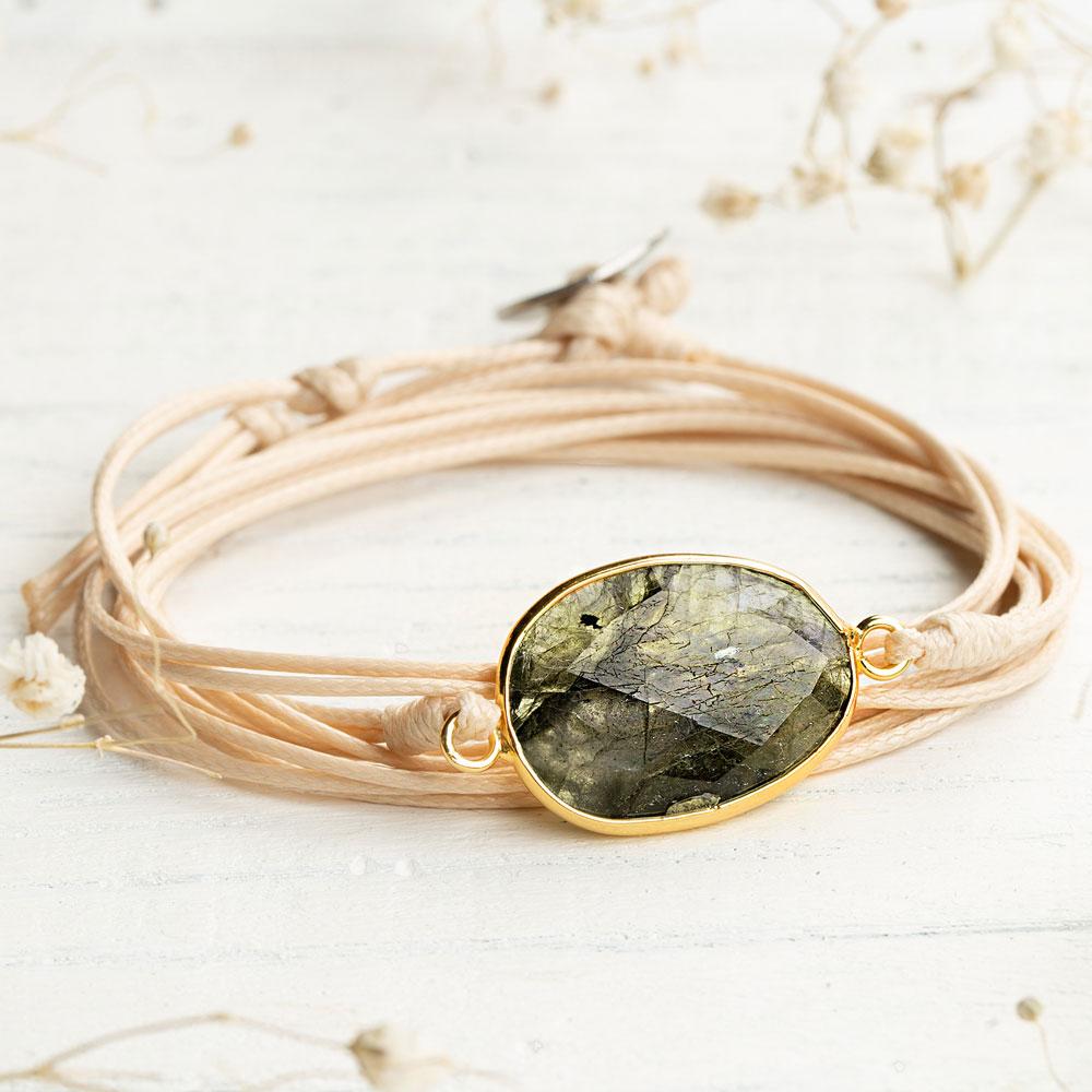 Labradorite String Bracelet by Worn Within
