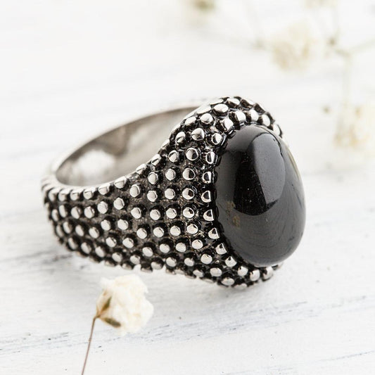 Protection Obsidian Gemstone Ring by Worn Within