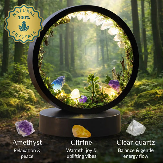 Natural Quartz Forest LED Lamp by Worn Within