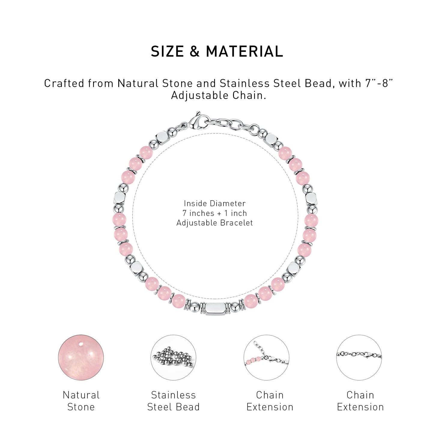 Rose Quartz Energy Bracelets