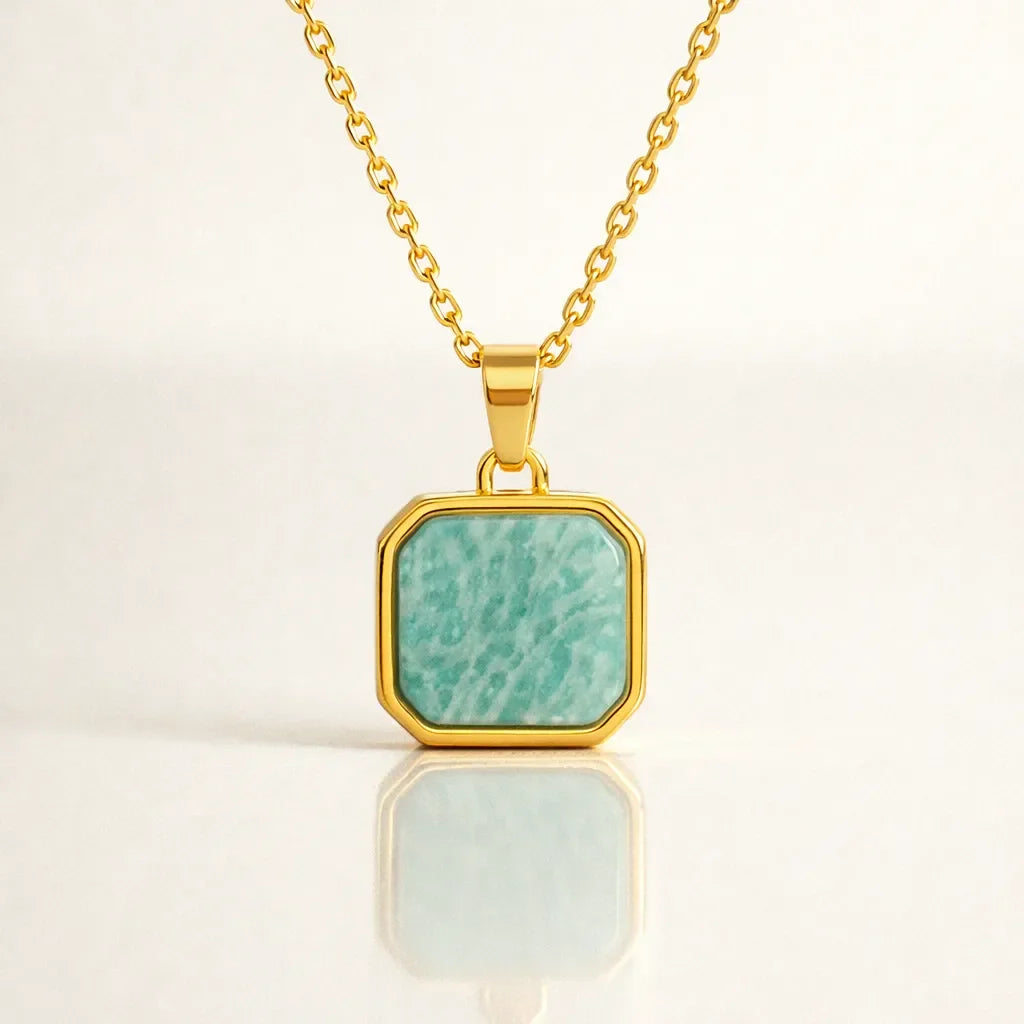 Elegant Amazonite Pendant Necklace — Balance Your Energy with Natural Beauty by Worn Within