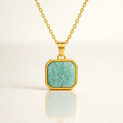 Elegant Amazonite Pendant Necklace — Balance Your Energy with Natural Beauty by Worn Within