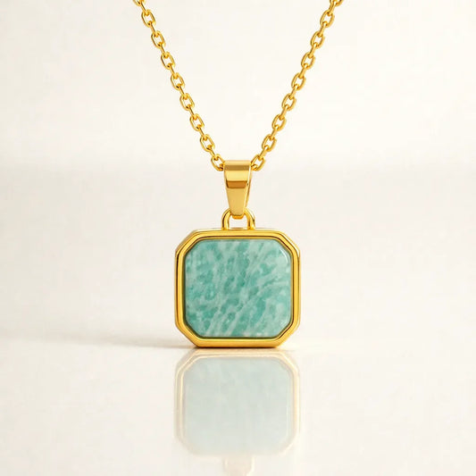 Elegant Amazonite Pendant Necklace — Balance Your Energy with Natural Beauty by Worn Within